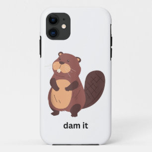 Funny Beaver Dam it Beavers Humour Cute Animal Gra Case-Mate iPhone Case