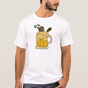 Funny Beaver in Beer Mug T-Shirt