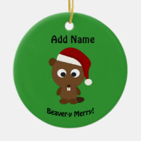 Funny Beaver-y Merry! Santa Beaver