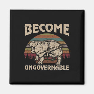 Funny Become Ungovernable Moo Deng Cute Ba  Magnet