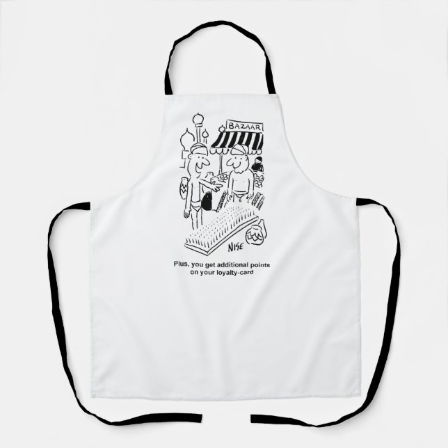 Funny Bed of Nails Indian Bazaar Marketplace Apron (Front)
