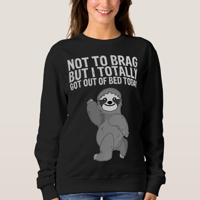 Funny Bed Sleeping Sloth Pajama Top 9 (Front)