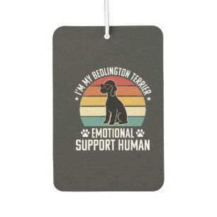 Funny Bedlington Terrier Emotional Support Human R Car Air Freshener