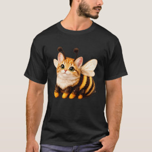 Funny Bee Cat Cute Animal Meme Lover T-Shirt