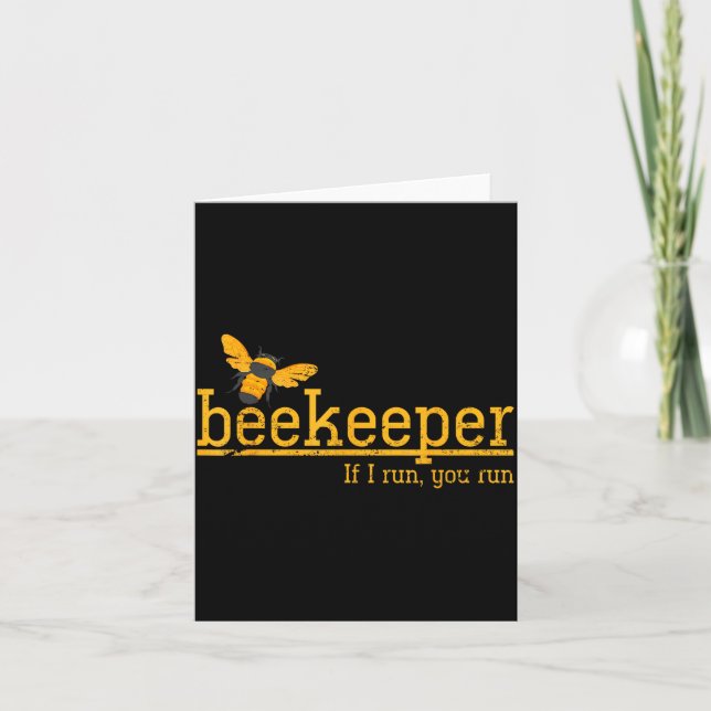 Funny Bee Hive Honey Lover Gift Beekeeper  Card (Front)