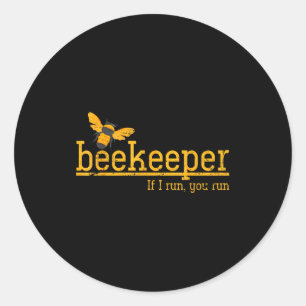 Funny Bee Hive Honey Lover Gift Beekeeper  Classic Round Sticker