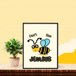 Funny bee poster