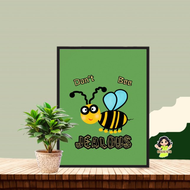 Funny bee poster (Creator Uploaded)