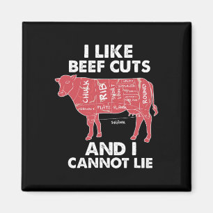 Funny Beef Cuts Chart I Bbq Butcher  Magnet
