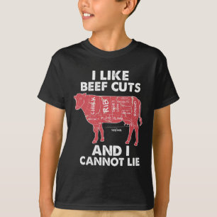 Funny Beef Cuts Chart I Bbq Butcher T-Shirt