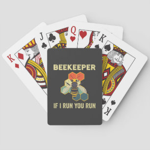 Funny Beekeeper Bee Honeycomb Beekeeping Playing Cards
