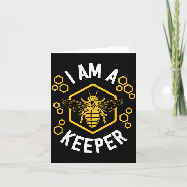 Funny Beekeeper Shirt Men Women I Am A Keeper Beek Card (Front)