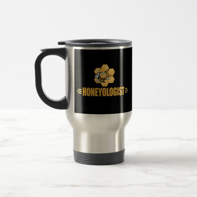 Funny Beekeeper's Travel Mug (Left)