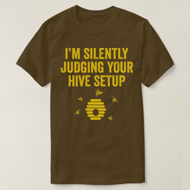 Funny Beekeeping Bee Hive T-Shirt (Design Front)