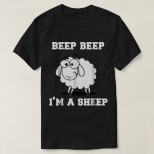 Funny Beep Beep Sheep Cartoon Design T-Shirt