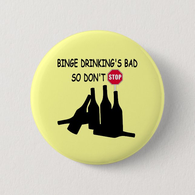 Funny Beer 6 Cm Round Badge (Front)
