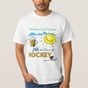 FUNNY! Beer and Hockey - Weekend Forecast T-Shirt