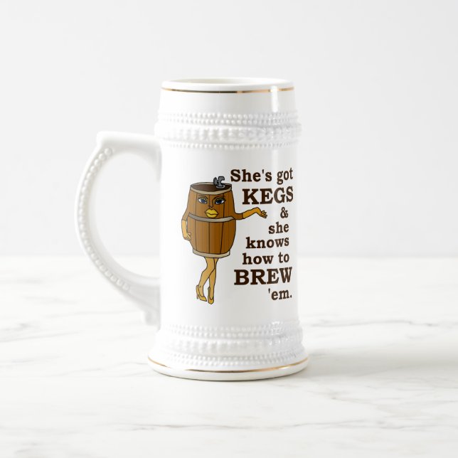 Funny Beer Brewer Beer Stein (Left)