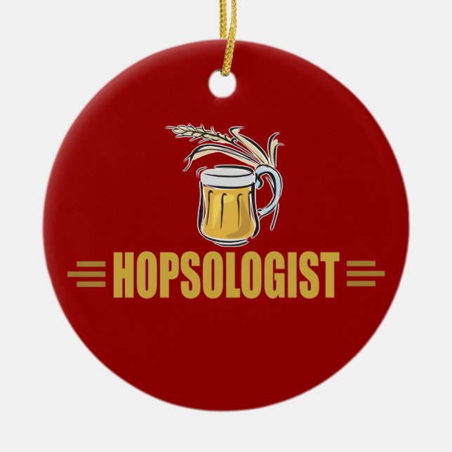 Funny Beer Ceramic Tree Decoration (Front)
