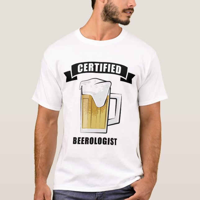Funny Beer Design T-Shirt (Front)
