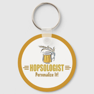 Funny Beer Drinker Brewing Bar Hopsologist Key Ring