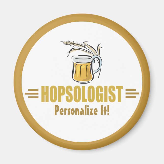 Funny Beer Drinker Brewing Bar Hopsologist Magnet (Front)