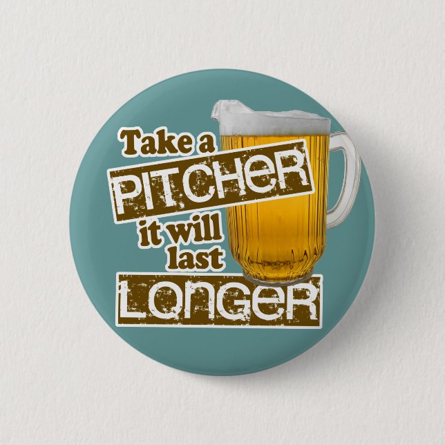 Funny Beer Drinking Parody 6 Cm Round Badge (Front)