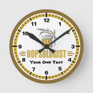 Funny Beer Drinking Round Clock