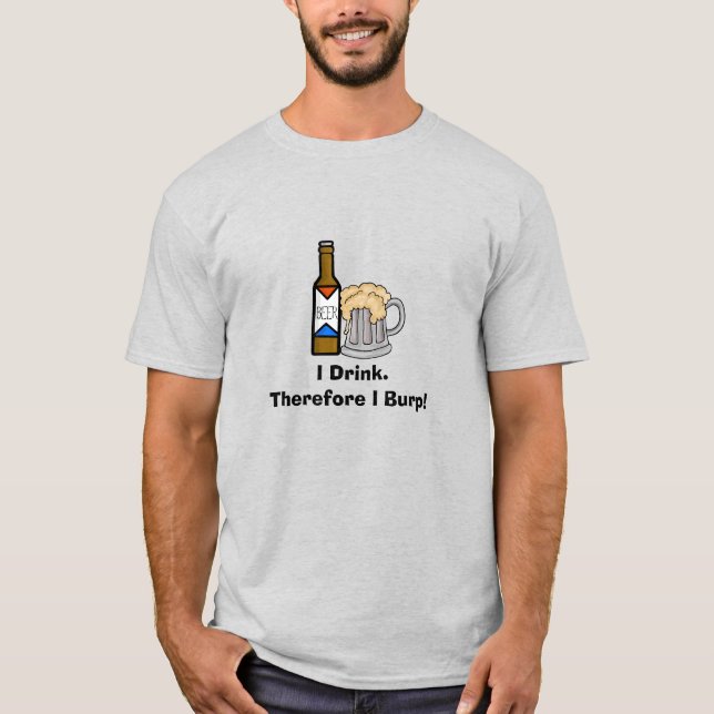 Funny Beer Drinking T-shirt (Front)