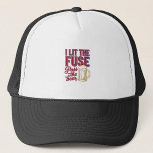 Funny Beer Fireworks Vintage Shirt Design_1 Trucker Hat