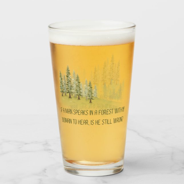Funny Beer Glass for Men (Front Filled)