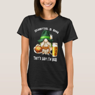 Funny Beer Gnome German Schnitzel & Beer That`s Wh T-Shirt