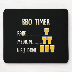 Funny Beer Grilling Bbq Timer  Mouse Pad