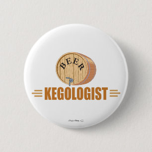 Funny Beer Keg 6 Cm Round Badge