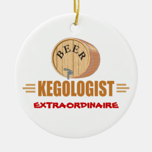 Funny Beer Keg Ceramic Tree Decoration