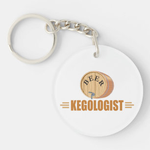 Funny Beer Keg Key Ring