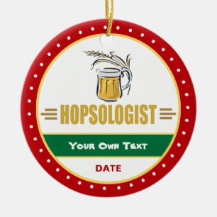 Funny Beer Lovers Ceramic Tree Decoration
