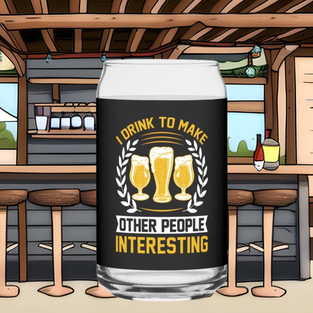 Funny beer lovers word art  can glass (Creator Uploaded)