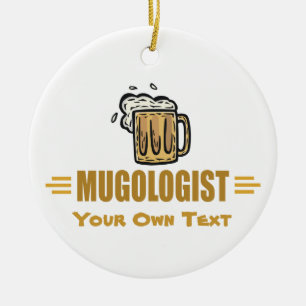 Funny Beer Mug Ceramic Tree Decoration