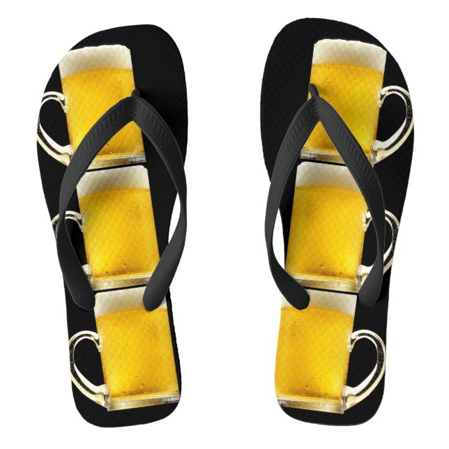 Funny Beer Mug Happy Hour Jandals (Footbed)