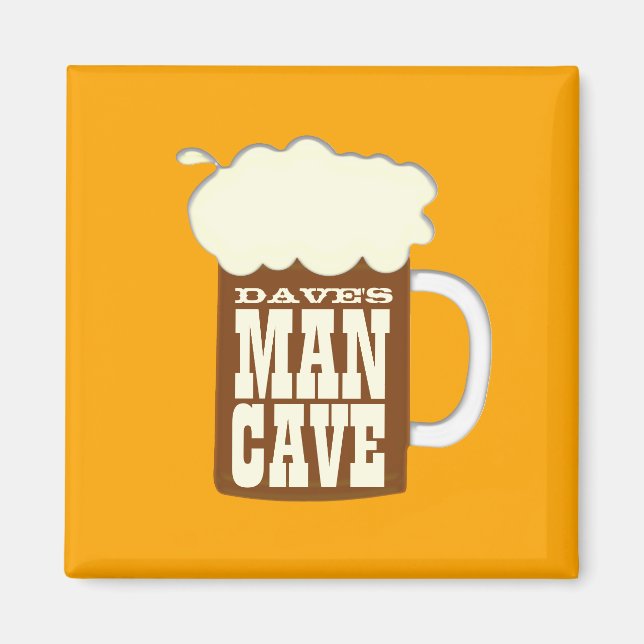 Funny Beer Mug Man Cave Magnet (Front)