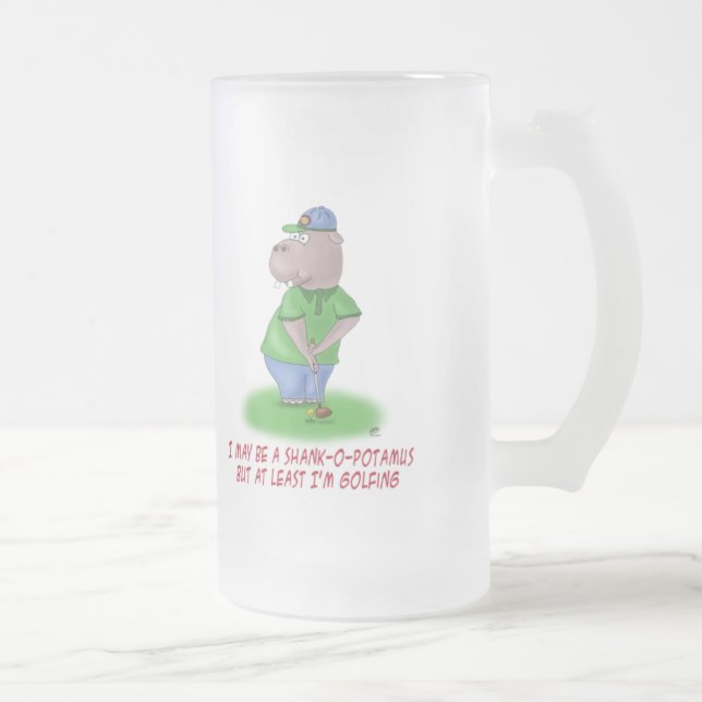 Funny Beer Mug: Shankopotamus Frosted Glass Beer Mug (Right)