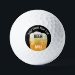 Funny Beer Personalised Golf Balls<br><div class="desc">Monogrammed personalised golf balls with funny quote "Just Here for the Beer" and pint glass design is perfect for your beer league or for the golfer who enjoys the beer cart the most.</div>