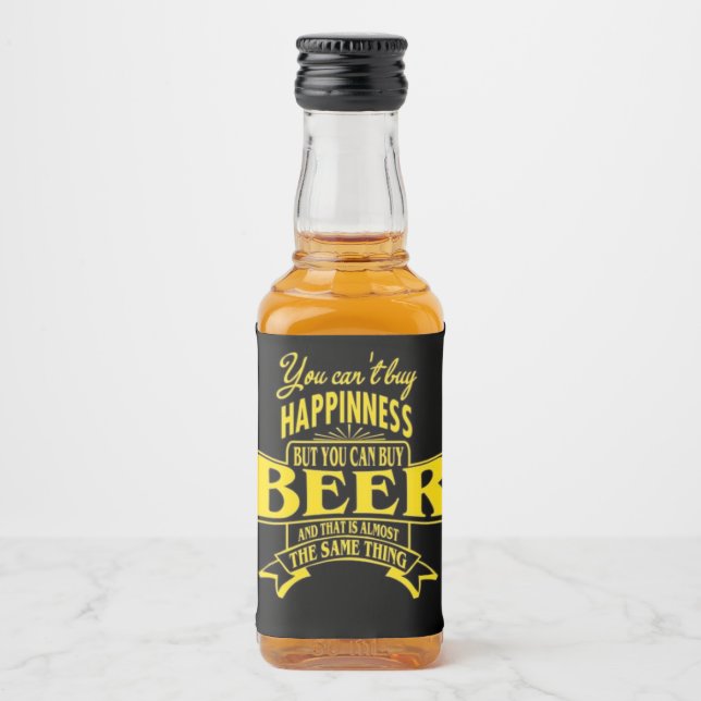 Funny Beer Quote Liquor Bottle Label (Front)