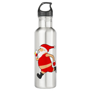 funny beer santa christmas 710 ml water bottle