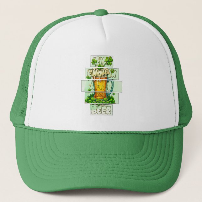 Funny Beer St Patrick’s Day Shirt – boné Trucker Hat (Front)