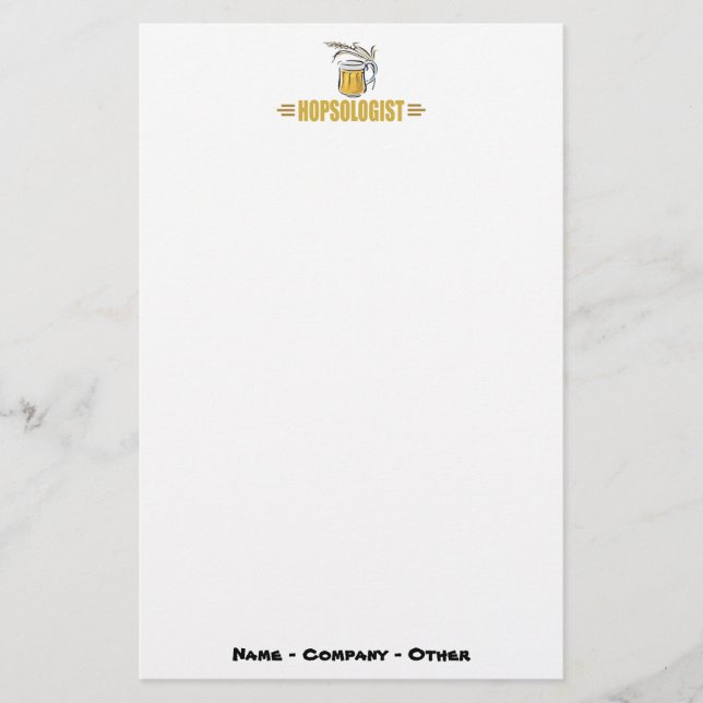 Funny Beer Stationery (Front)