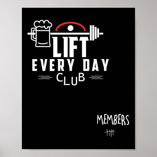 Funny Beer Weightlifting Bodybuilding Powerlifting Poster (Front)