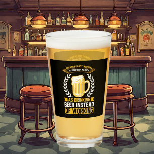 funny beer word art  glass