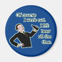 Funny Beer Work Out Humour Retro Version 2